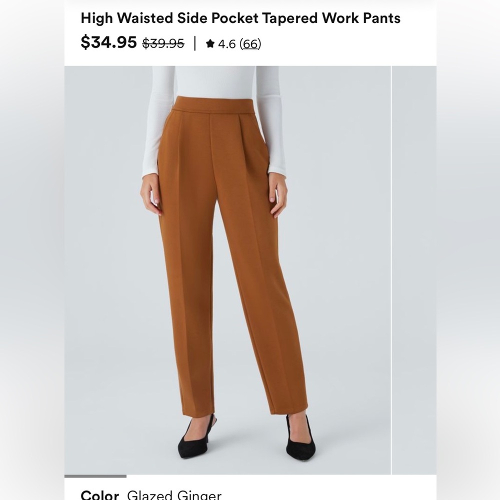 Halara High Waisted Pants, Medium, Glazed Ginger, Tags Still On